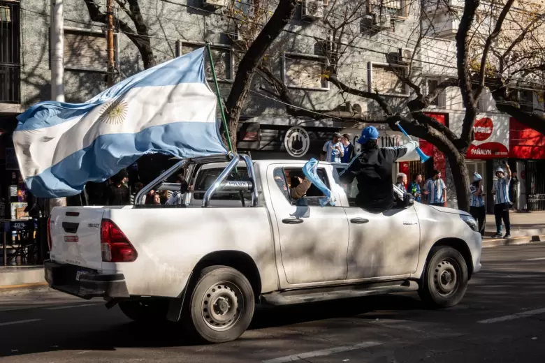 Festejos en Mendoza selección Argentina