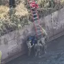 Así rescataron a un hombre que se arrojó al Canal Cacique Guaymallén