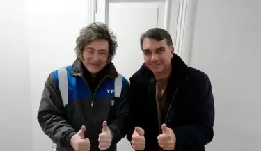 milei flavio bolsonaro
