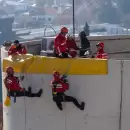 El Hospital Central realiz� un simulacro de incendio y rescate en altura